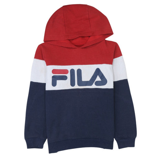 FILA Teens Multicoloured Pullover Hoodie 14 Slim Sports Style
