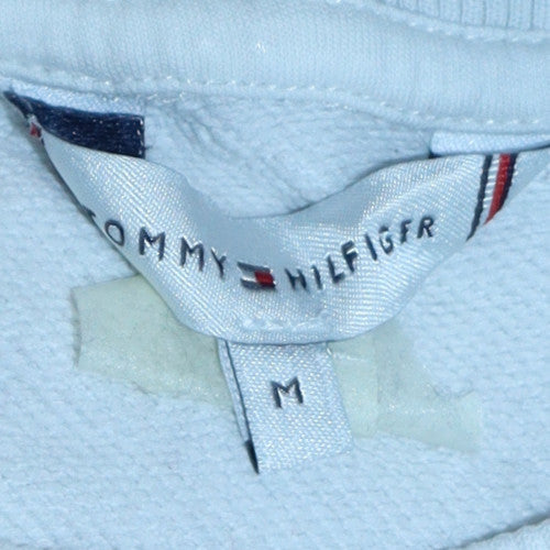 Tommy Hilfiger Mens White Embroidered Logo Sweatshirt M Pullover