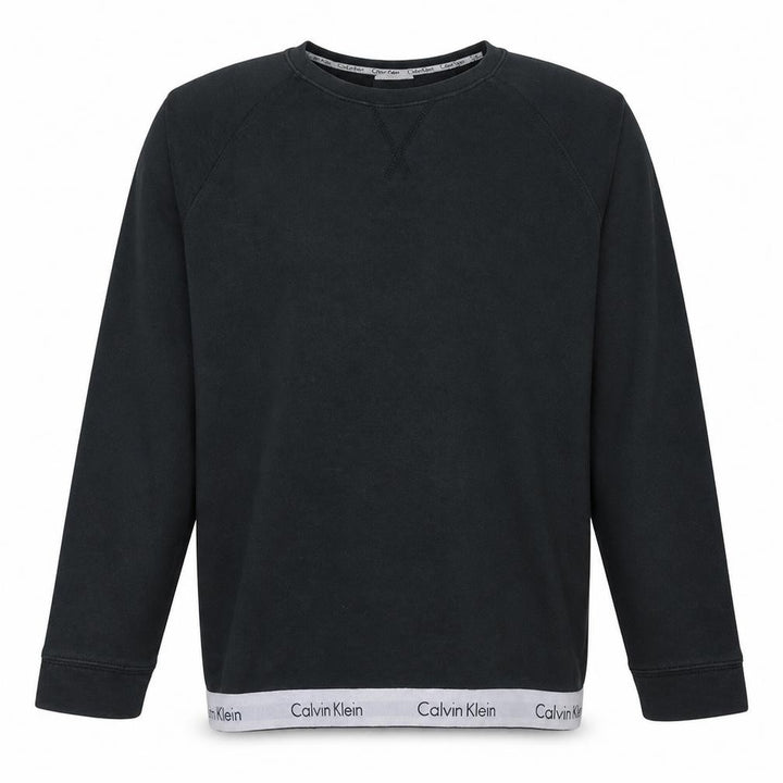 Calvin Klein Men's Black Logo Trim Crew Neck Sweatshirt Size L