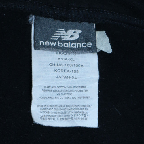 New Balance Mens Black Pullover Hoodie L Fleece Sportswear