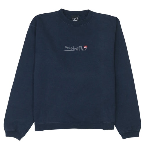 Quiksilver Boys Navy Blue Graphic Sweatshirt Size 14 Years Cotton Blend