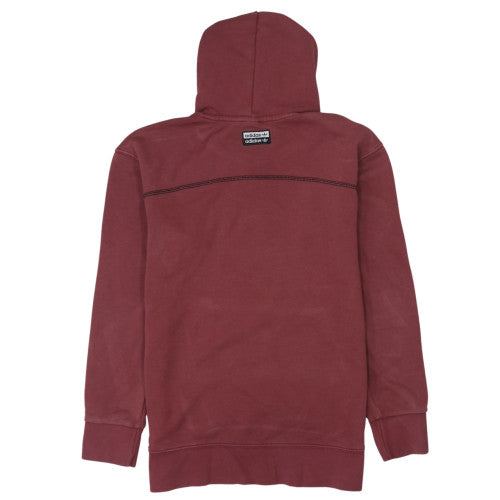 Adidas Teens Red Pullover Hoodie 164 Logo Sports Fleece