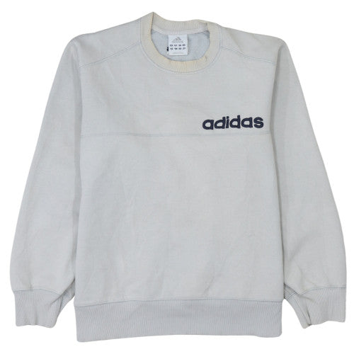 Adidas Men's White Logo Pullover Sweatshirt Size L