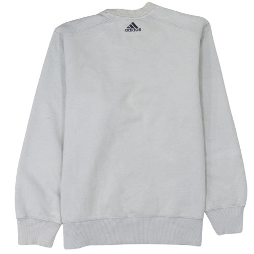 Adidas Men's White Logo Pullover Sweatshirt Size L