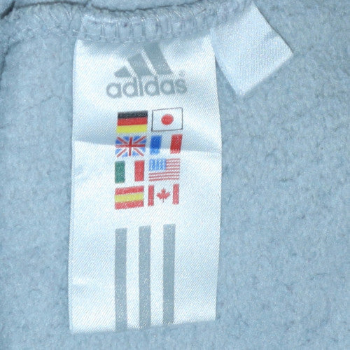 Adidas Men's White Logo Pullover Sweatshirt Size L