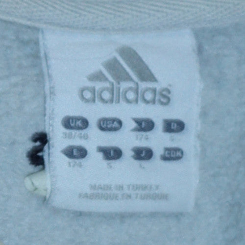 Adidas Men's White Logo Pullover Sweatshirt Size L