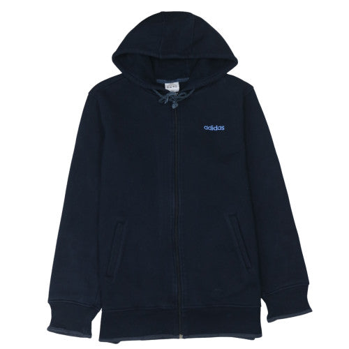 Adidas Mens Blue Full Zip Hoodie 2XL Fleece Sportswear