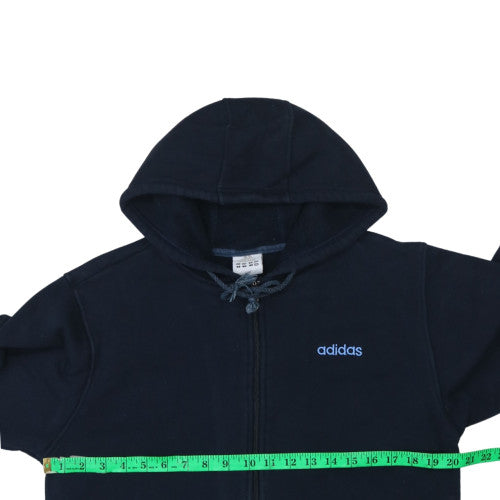 Adidas Mens Blue Full Zip Hoodie 2XL Fleece Sportswear