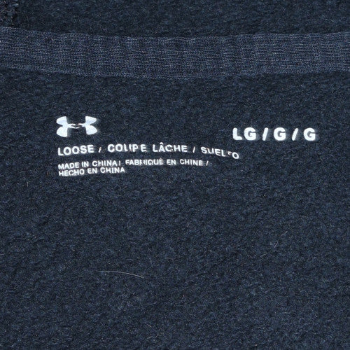 Under Armour Men's Black Full Zip Hoodie Size L Relaxed Fit