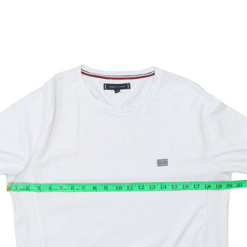 Tommy Hilfiger Mens White Crew Neck Long Sleeve Pullover Sweatshirt M