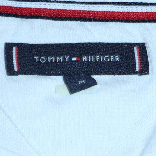 Tommy Hilfiger Mens White Crew Neck Long Sleeve Pullover Sweatshirt M