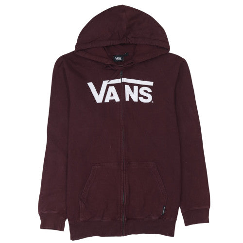 Vans Mens Brown Full Zip Hoodie M Regular Fit Skate Sweatshirt