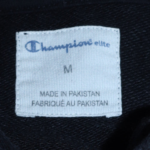 Champion Men's Black Embroidered Logo Pullover Hoodie Size M