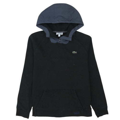 Lacoste Men’s Black Pullover Hoodie L Sports Logo Hooded Sweatshirt