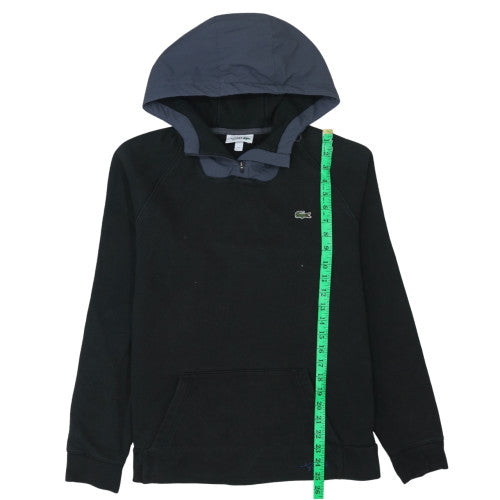 Lacoste Men’s Black Pullover Hoodie L Sports Logo Hooded Sweatshirt