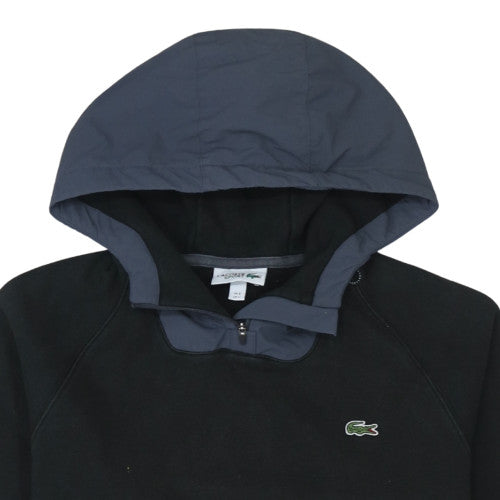 Lacoste Men’s Black Pullover Hoodie L Sports Logo Hooded Sweatshirt