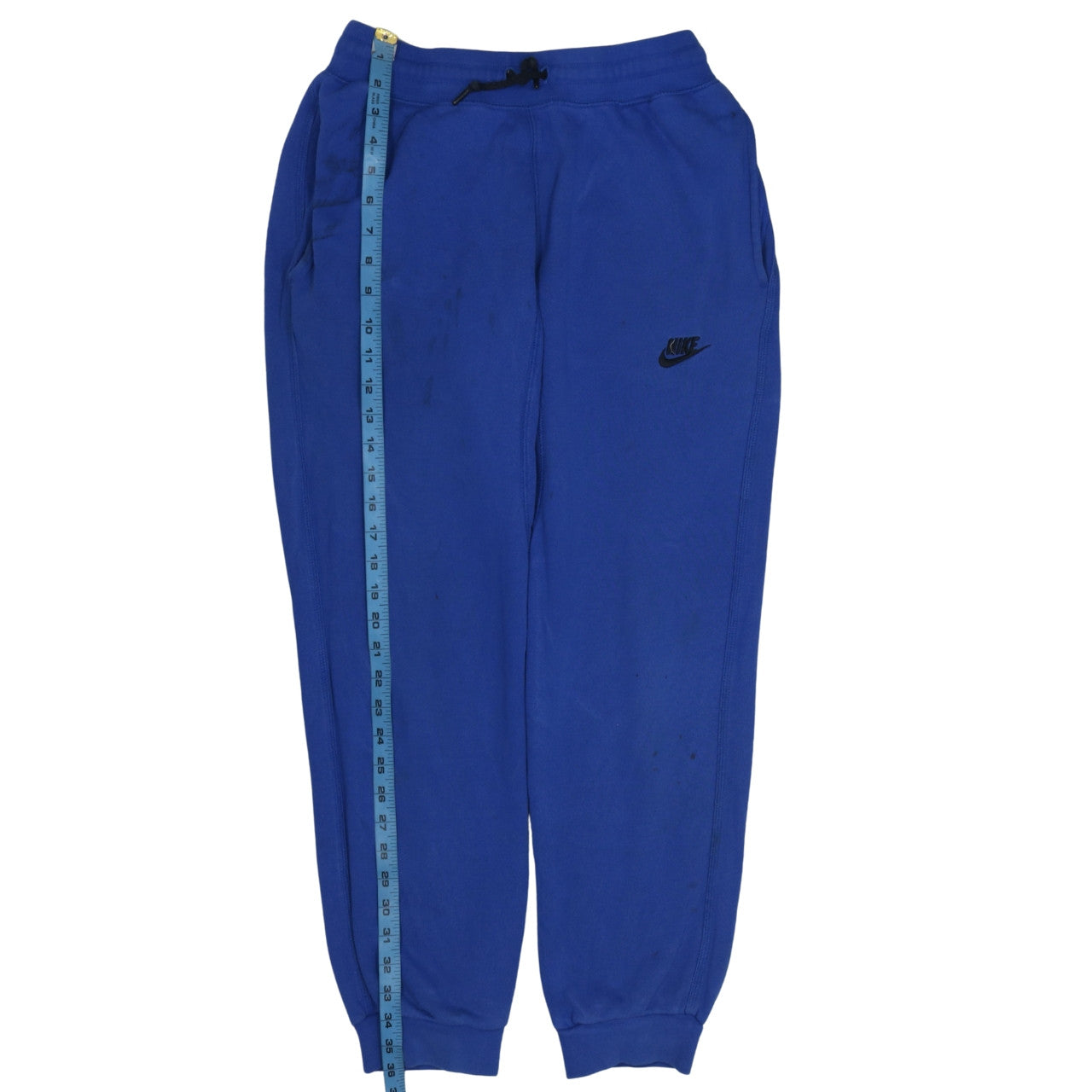 Nike Men's Blue Jogger Trousers Size S Cotton Tapered Fit