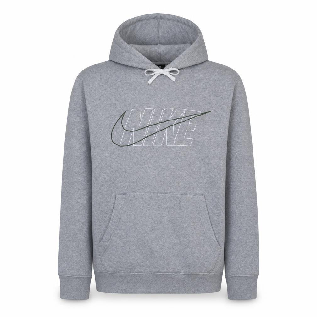 Nike Men's Grey Pullover Hoodie L Sports Graphic Fleece