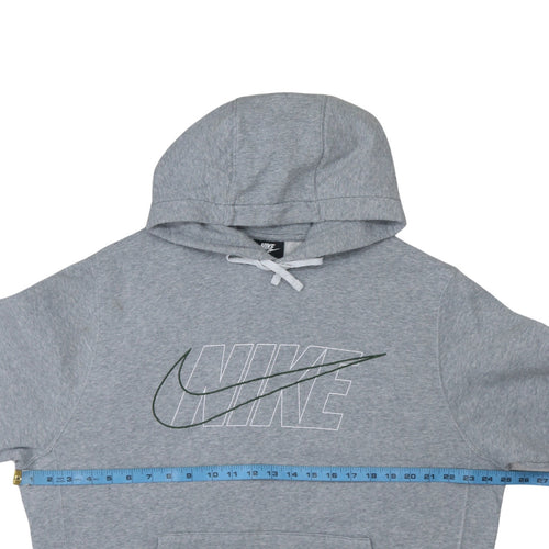Nike Men's Grey Pullover Hoodie L Sports Graphic Fleece