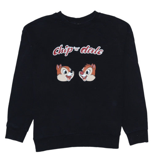 Disney at George Women Black Chip 'n Dale Sweatshirt Size M 12-14