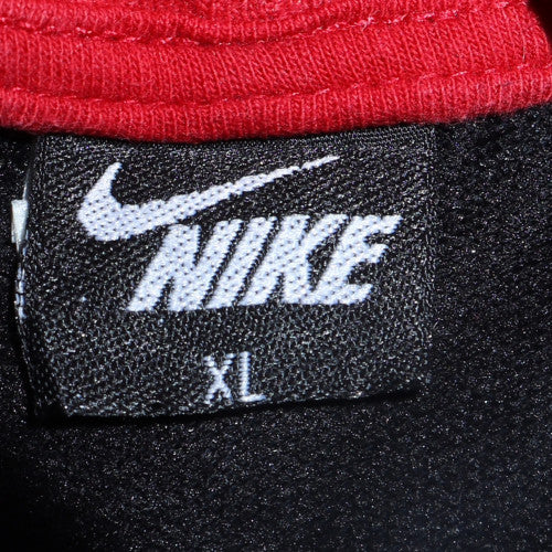 Nike Men's Black Red XL Pullover Hoodie Sportswear Fleece