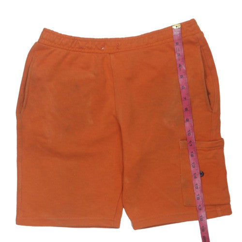 Stone Island Mens Orange Cargo Jersey Shorts Size S