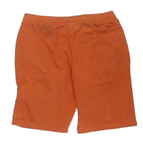 Stone Island Mens Orange Cargo Jersey Shorts Size S