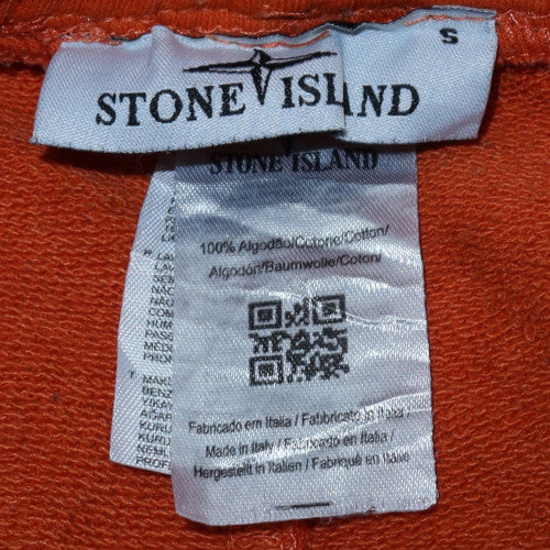 Stone Island Mens Orange Cargo Jersey Shorts Size S