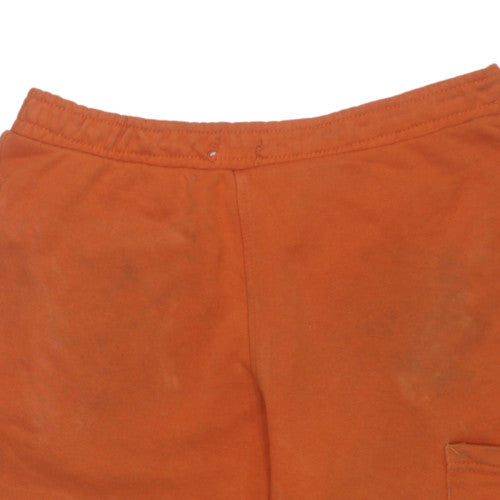 Stone Island Mens Orange Cargo Jersey Shorts Size S