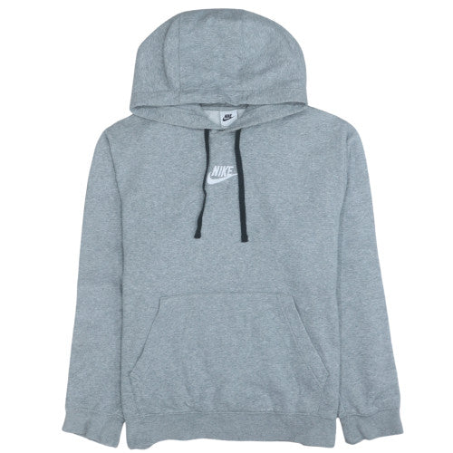 Nike Men's Grey Pullover Hoodie M Regular Fit Fleece Sweatshirt