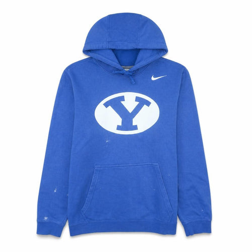 Nike Men's Blue Pullover Hoodie L Sports Fleece Sweatshirt