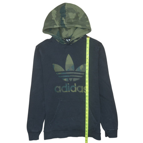 Adidas Mens Black Camouflage Hooded Pullover Sweatshirt M