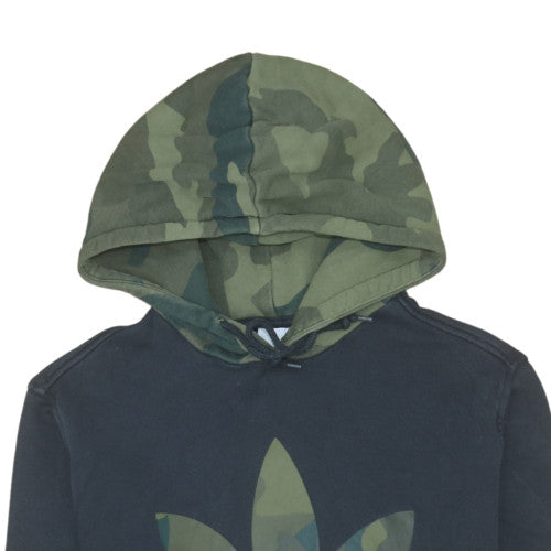 Adidas Mens Black Camouflage Hooded Pullover Sweatshirt M