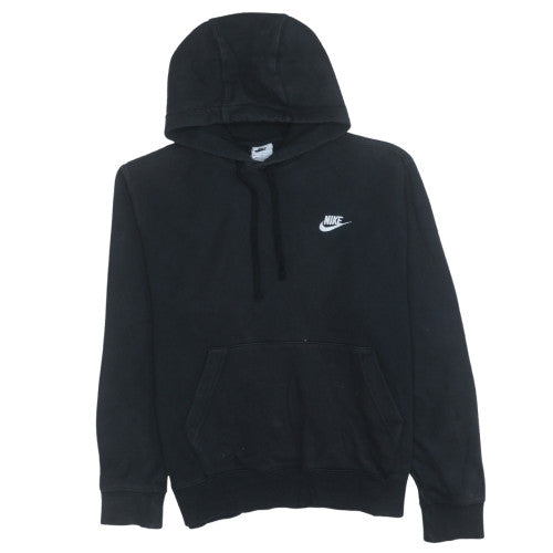 Nike Mens Black Pullover Hoodie M Fleece Lined Classic Logo