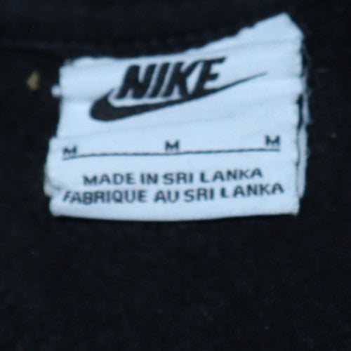 Nike Mens Black Pullover Hoodie M Fleece Lined Classic Logo