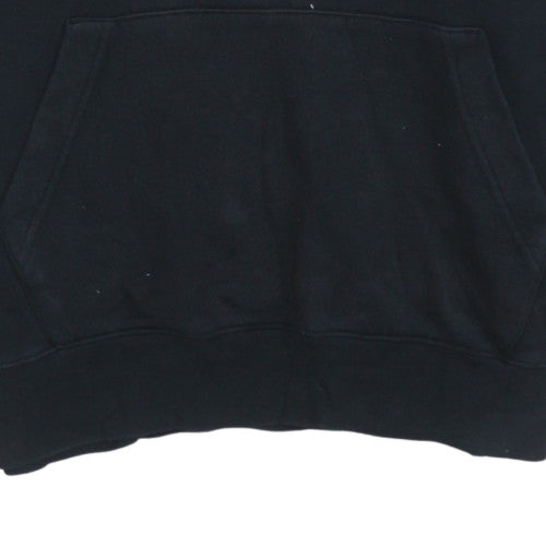 Nike Mens Black Pullover Hoodie M Fleece Lined Classic Logo