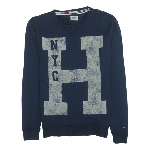 Tommy Hilfiger Men’s Blue Crew Neck Pullover Sweatshirt M