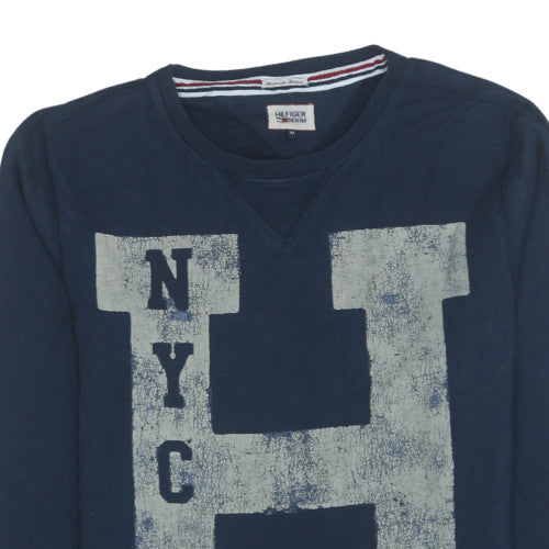 Tommy Hilfiger Men’s Blue Crew Neck Pullover Sweatshirt M