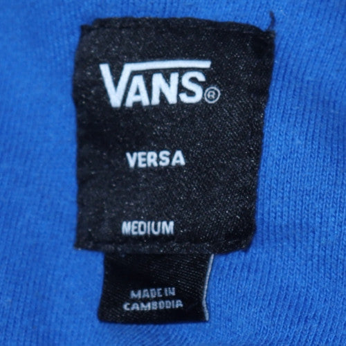Vans Men’s Blue Pullover Hoodie Medium Fleece Skate Logo Sweatshirt