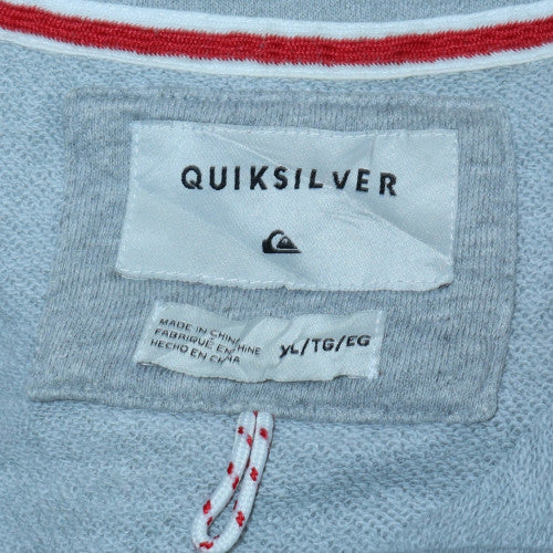 Quiksilver Mens Grey Full Zip Sweatshirt YL Classic Fit