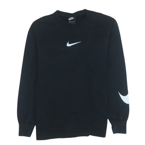 Nike Men's Black Small Pullover Sweatshirt with Logo Print
