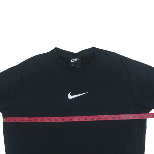 Nike Men's Black Small Pullover Sweatshirt with Logo Print