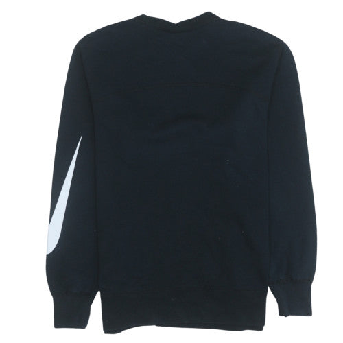 Nike Men's Black Small Pullover Sweatshirt with Logo Print