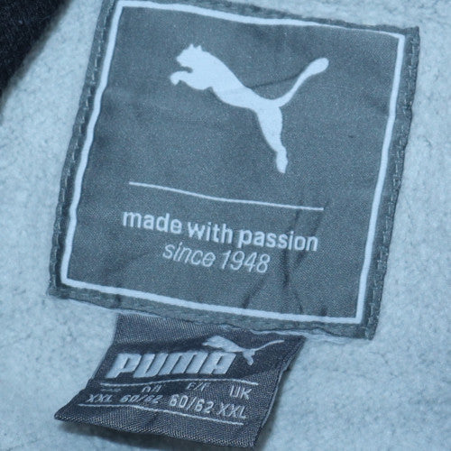 Puma Men's Grey Pullover Hoodie 2XL Fleece Sports Sweatshirt
