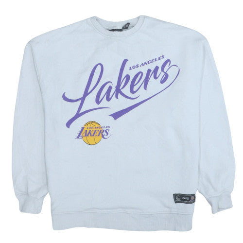 NBA Los Angeles Lakers White Crew Neck Sweatshirt Women’s UK 12 Vintage Style