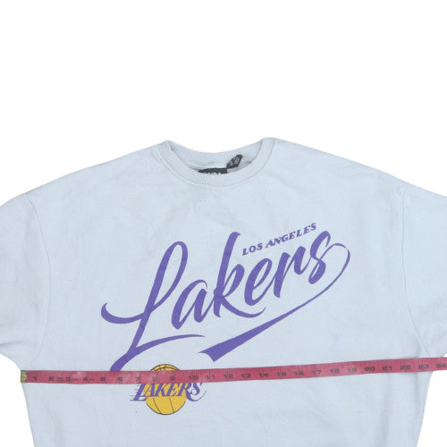 NBA Los Angeles Lakers White Crew Neck Sweatshirt Women’s UK 12 Vintage Style