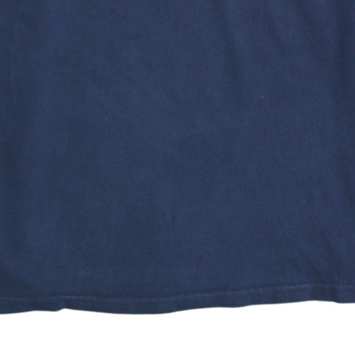 Halbro Mens Blue Collared Rugby Sweatshirt XL Cotton Vintage