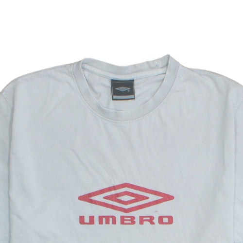 Umbro Men's White Cotton Short Sleeve Sports T-Shirt M