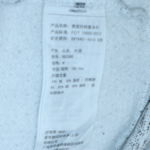 Hollister Men's Grey Pullover Hoodie Medium Fleece Logo