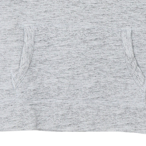 Hollister Men's Grey Pullover Hoodie Medium Fleece Logo